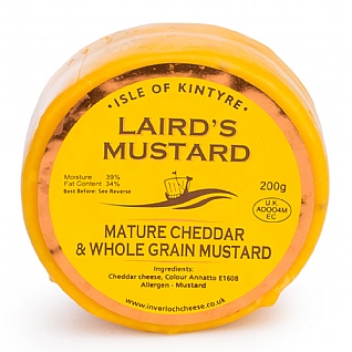 Isle of Kintyre Laird's Mustard Mature Cheddar 200g
