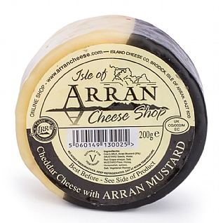 Isle of Arran Traditional Cheddar with Arran Mustard 200g Isle of Arran Traditional Cheddar with Arran Mustard 200g