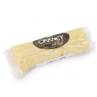 Orkney Smoked Cheddar with Garlic 150g