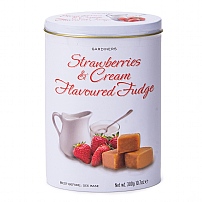 Gardiners Strawberries & Cream Fudge Tin 300g Gardiners Strawberries & Cream Fudge Tin 300g
