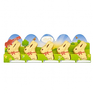 Lindt 5 Pack Milk Chocolate Bunny 50g Lindt 5 Pack Milk Chocolate Bunny 50g