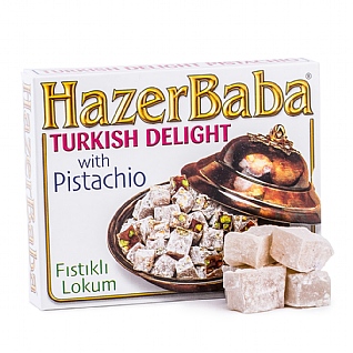Hazer Baba Pistachio Turkish Delight 125g Hazer Baba Pistachio Turkish Delight 125g