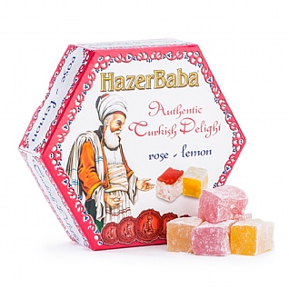 Hazer Baba Rose Lemon Turkish Delight 250g Hazer Baba Rose Lemon Turkish Delight 250g
