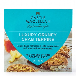 Castle MacLellan Luxury Orkney Crab Terrine With Lemon Juice & Mustard 100g Castle MacLellan Luxury Orkney Crab Terrine With Lemon Juice & Mustard 100g