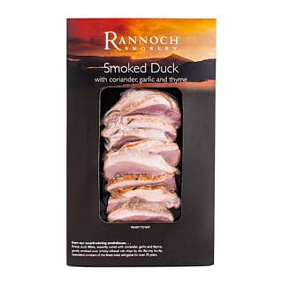 Rannoch Smokery Smoked Duck With Coriander, Garlic And Thyme 100g Rannoch Smokery Smoked Duck With Coriander, Garlic And Thyme 100g
