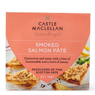 Castle MacLellan Scottish Smoked Salmon Pâté With Lemon Juice & Horseradish 100g