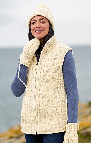 Ladies Aran Gilet