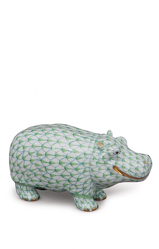 Herend Green Hippo