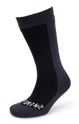 Sealskinz Waterproof Worstead Sock - Black, Black