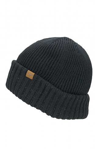 Sealskinz Waterproof Cold Weather Roll Cuff Beanie - Black, Black