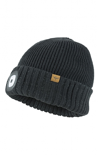 Sealskinz Waterproof Heydon LED Beanie - Black, Black