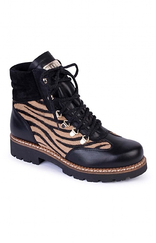 Animal Side Lace Up Boot