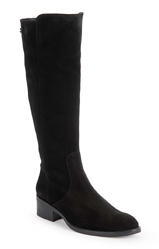 House of Bruar Long Suede Boot - Black, Black