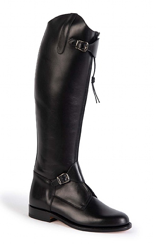 House of Bruar Ladies Zip Front Riding Boot - BLACK