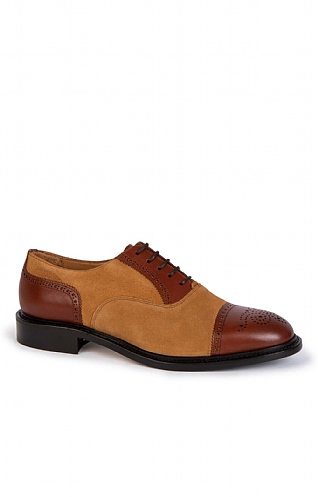 Suede and Leather Brogue Shoe