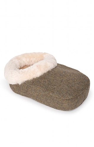 House of Bruar Tweed Foot Warmer, Lovat Herringbone