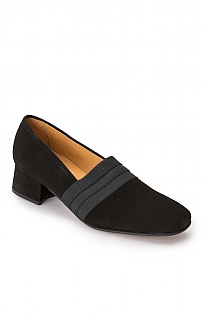 Mid Heel Elasticated Suede Shoe