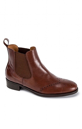 Leather Brogue Chelsea Boot