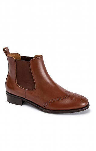 House of Bruar Ladies Leather Brogue Chelsea Boot