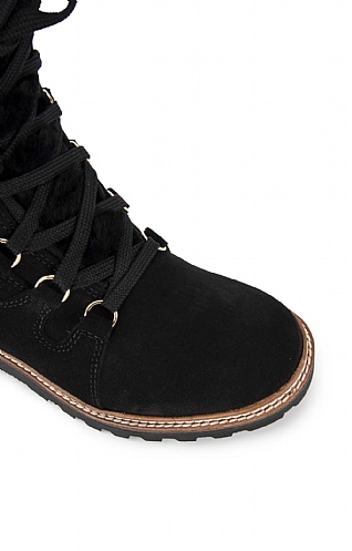 Black suede waterproof boots cheap
