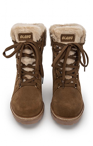 Ladies Sheepskin Waterproof Boots Brown House of Bruar