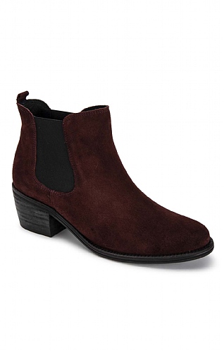 Toni Pons Ladies Suede Ankle Boot - Burgundy red