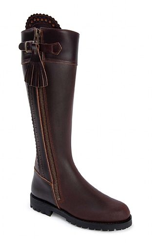 House of Bruar Ladies Traditional Riding Boot, Dark Brown