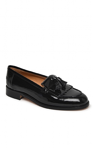 House of Bruar Patent Tassel Loafer - Black, Black