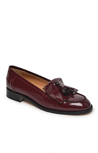 House of Bruar Patent Tassel Loafer - Burgundy red, Burgundy