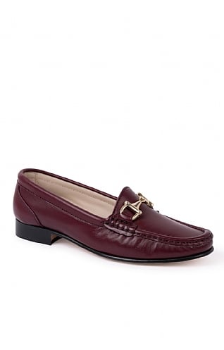 House of Bruar Soft Leather Snaffle Moccasin, Wine