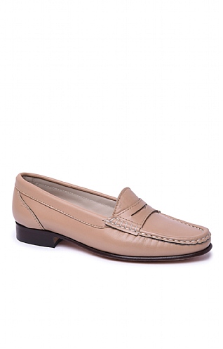 House of Bruar Soft Leather Penny Moccasin, Camel