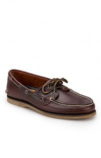 Mens Timberland 2 Eye Boat Shoe, Brown Leather