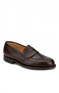 Crockett & Jones Mens Crockett And Jones Boston Leather Loafer, Dark Brown