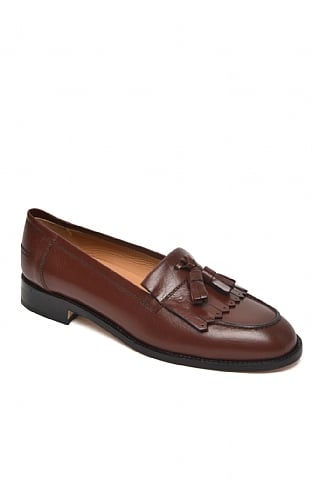 House of Bruar Leather Tassel Loafer, Country Tan
