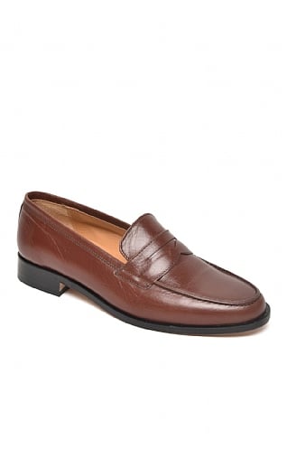 House of Bruar Leather Penny Loafer, Country Tan