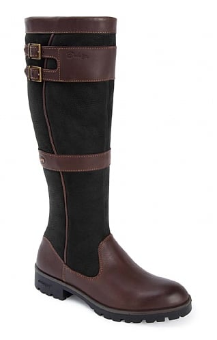 Ladies Dubarry Long Ford Boot, Black/Brown
