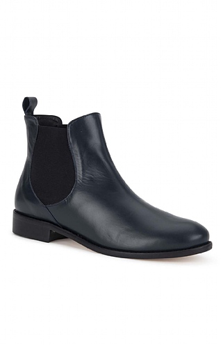 House of Bruar Ladies Leather Chelsea Boot - Navy Blue