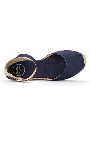 Ladies sales navy espadrilles