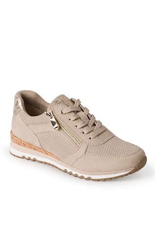 Marco Tozzi Suede Side Zip Sneaker Marco Tozzi Suede Side Zip Sneaker