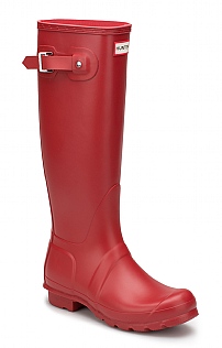 Hunter Original Tall Matt Wellies, Military Red