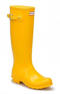 Hunter Original Tall Matt Wellies, Yellow