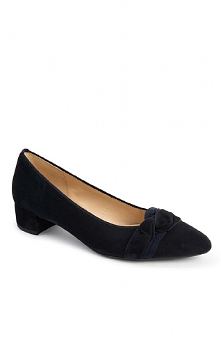 Gabor Twist Front Mid Heel Court Shoe