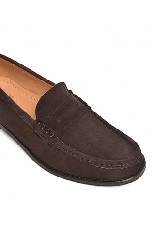 Chatham Perth Penny Loafers Amber Suede Shoes in Size UK7 to UK15