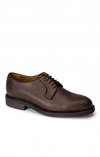 House of Bruar Waxy Plain Shoe, Dark Brown