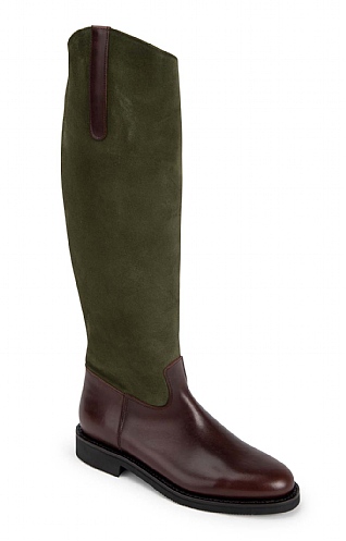 Suede/Leather Riding Boot