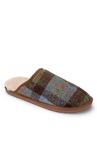 Men’s Harris Tweed Mule Slippers