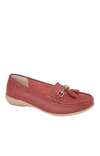 House Of Bruar Nautical Moccasin, Cherry