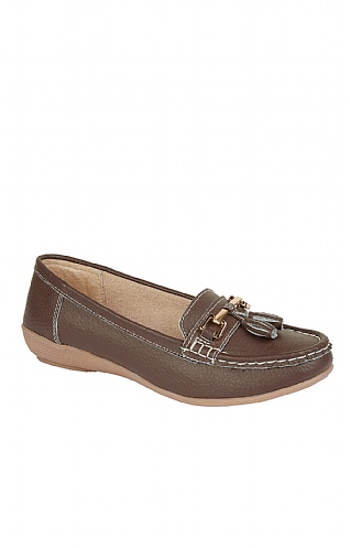 House Of Bruar Nautical Moccasin, Chocolate