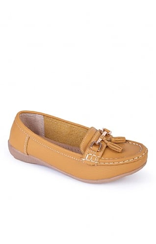 House Of Bruar Nautical Moccasin, Mustard