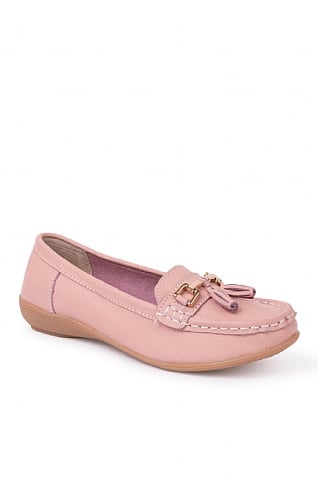 House Of Bruar Nautical Moccasin, Pink